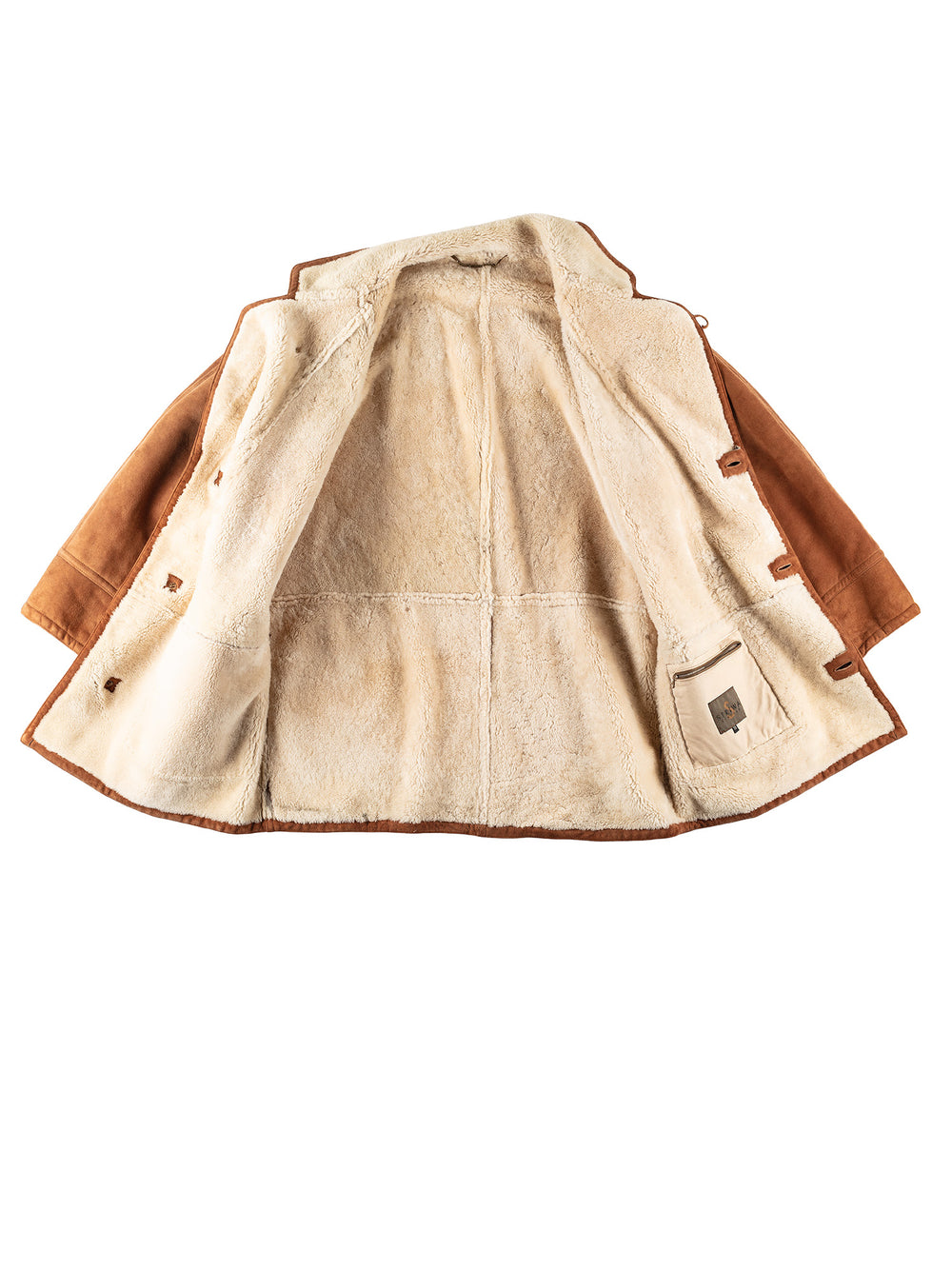 Vintage 80's Men Sheepskin Coat in BrownVN197
