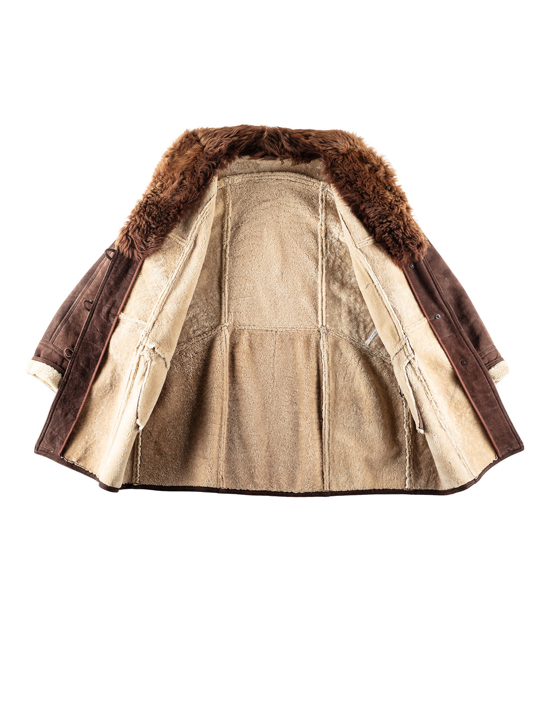 Vintage 80's Women Sheepskin Coat in BrownMN239