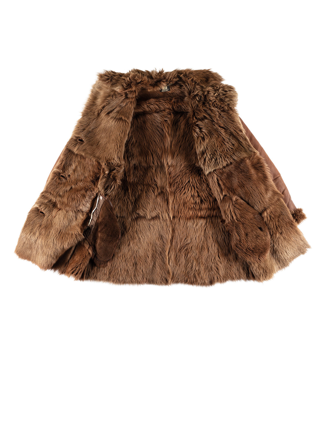Vintage 80's Women Sheepskin Coat in BrownMN430