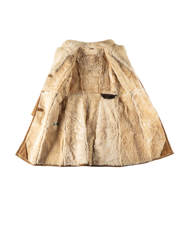 Vintage 70's Women Sheepskin Coat in BrownMN522