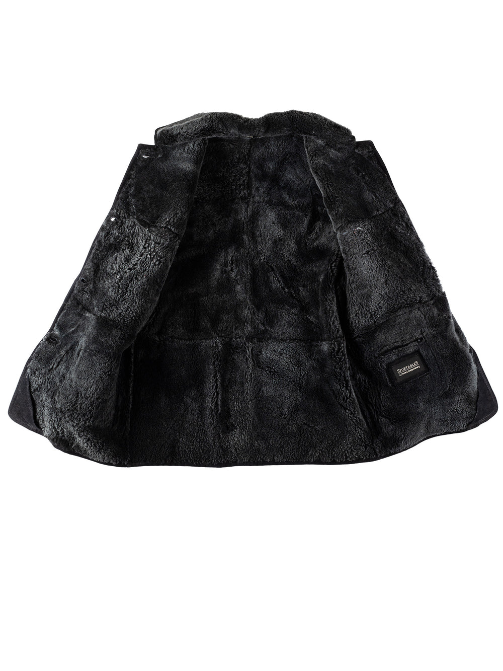 Vintage 80's Women Sheepskin Coat in BlackMN530