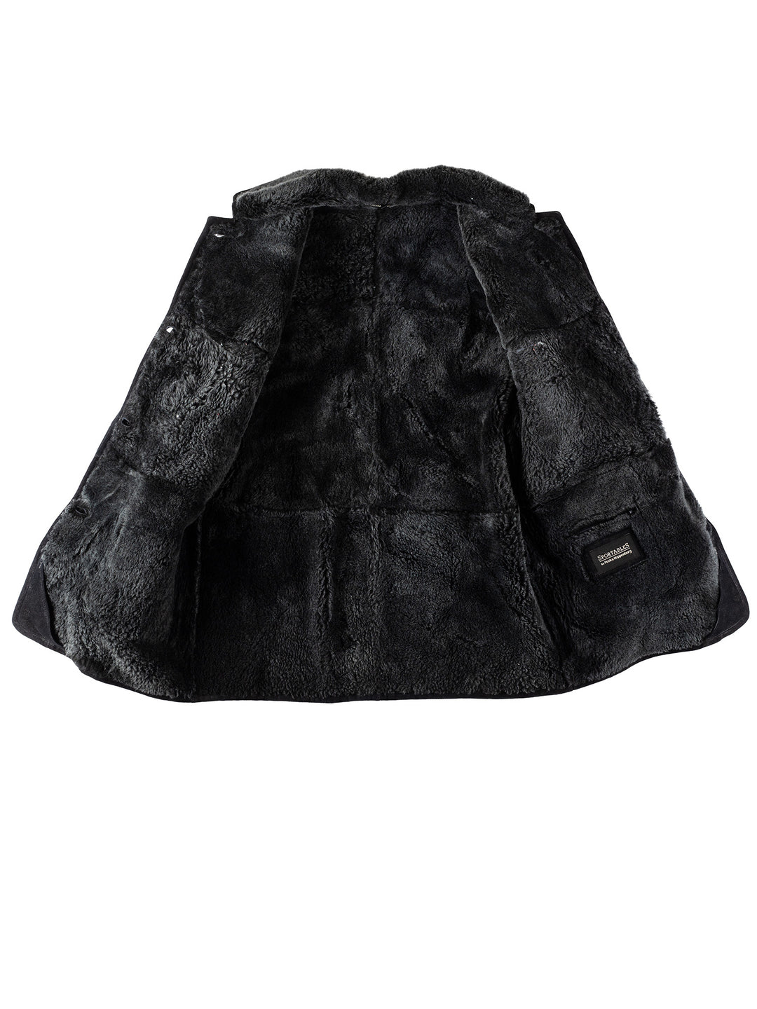 Vintage 80's Women Sheepskin Coat in BlackMN530
