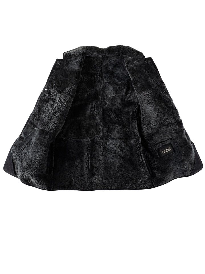 Vintage 80's Women Sheepskin Coat in BlackMN530
