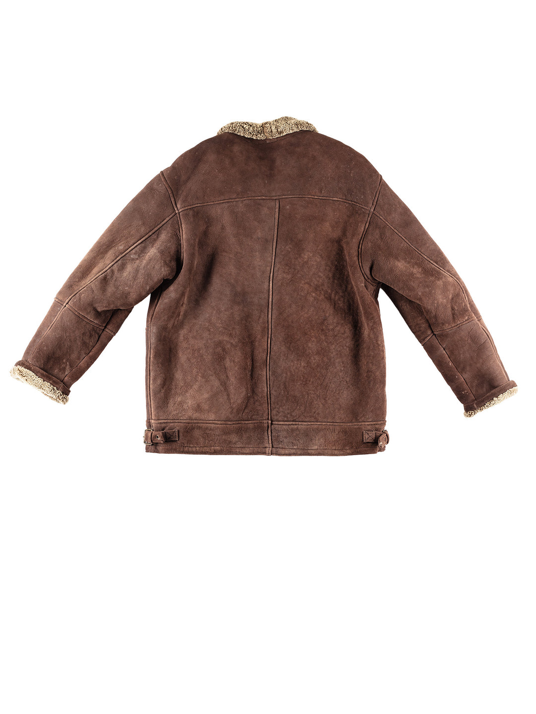 Vintage 90's Men Sheepskin Coat in Brown
