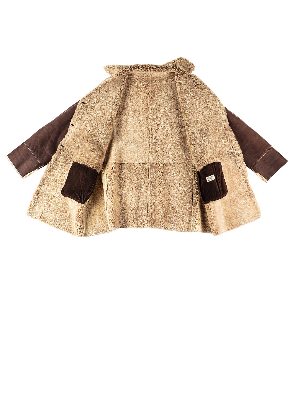 Vintage 70's Women Sheepskin Coat in BrownMN226