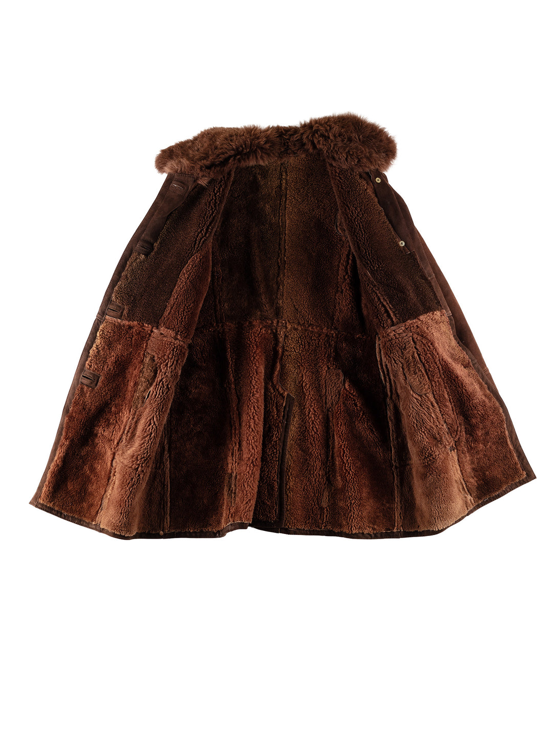 Vintage 70's Women Sheepskin Coat in BrownMN672
