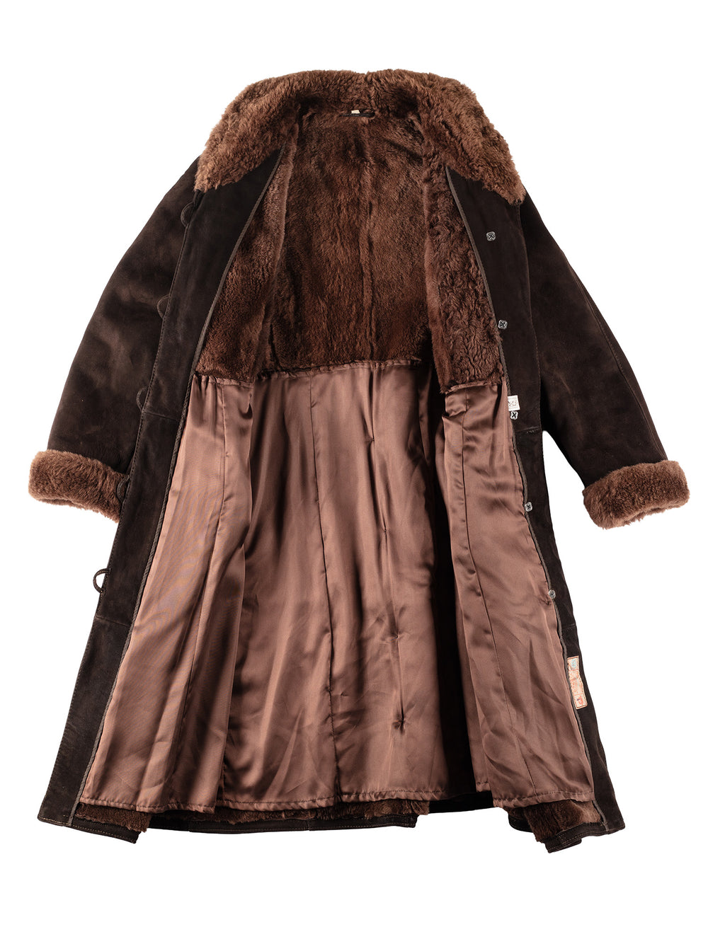 Vintage 70's Women Sheepskin Coat in BrownMN156