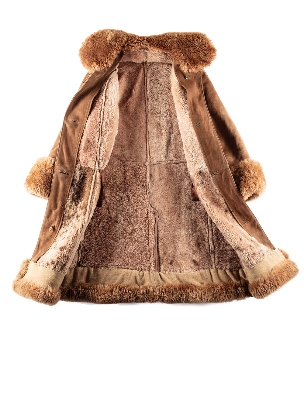 Vintage 70's Women Sheepskin Coat in BrownMN261