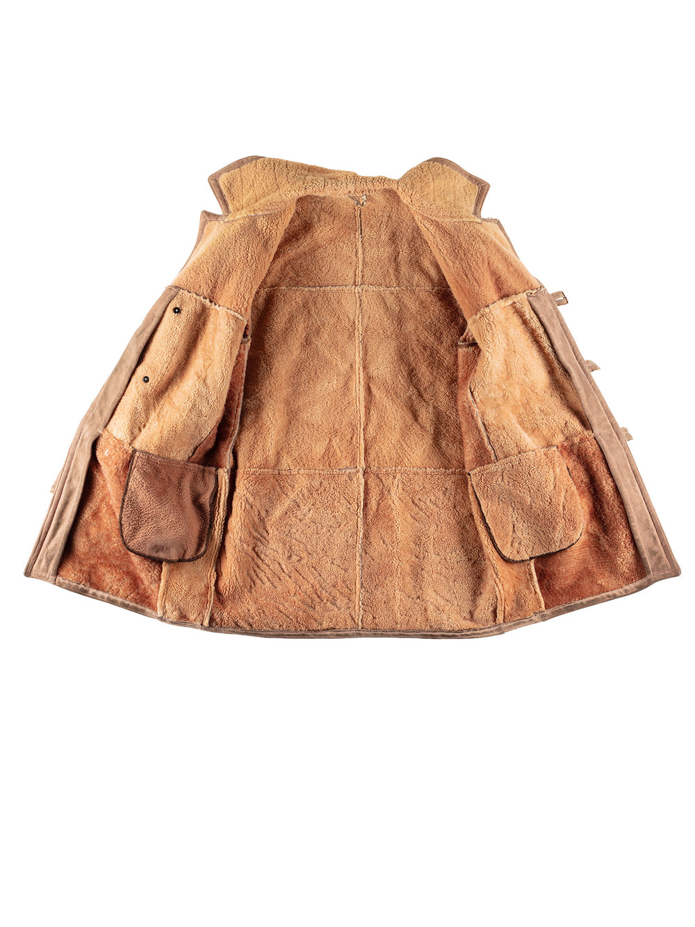 Vintage 70's Men Sheepskin Coat in BeigeVN474