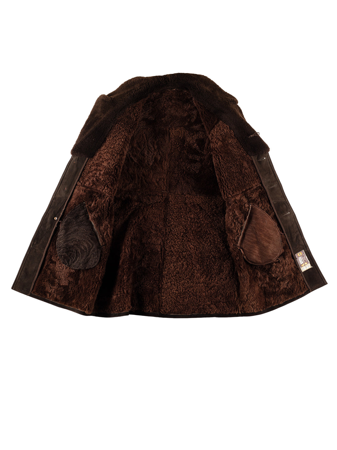 Vintage 70's Men Sheepskin Coat in BrownVN492