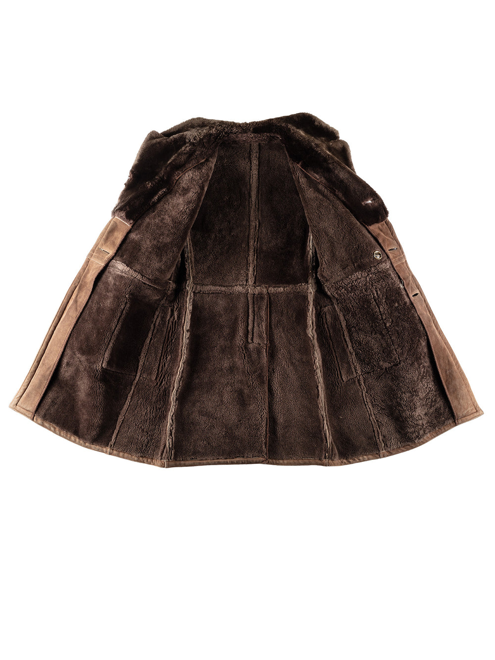 Vintage 70's Men Sheepskin Coat in BrownVN391
