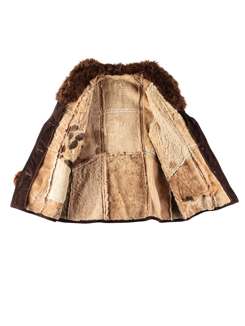 Vintage 70's Women Sheepskin Coat in BrownMN527