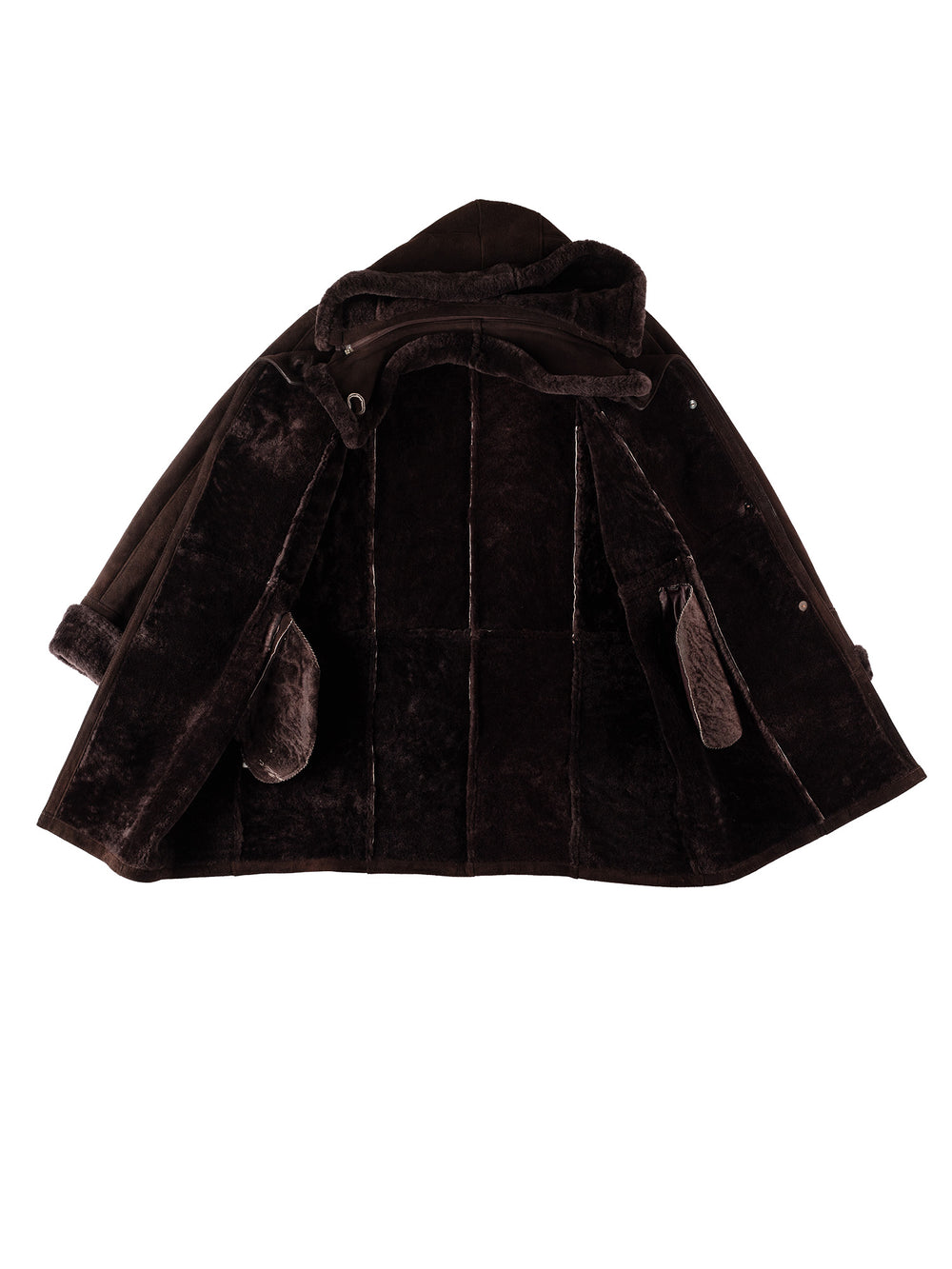 Vintage 80's Women Sheepskin Coat in BrownMN534