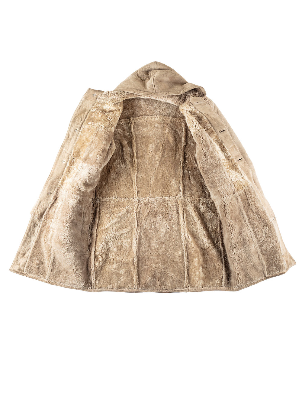 Vintage 80's Men Sheepskin Coat in BeigeVN145