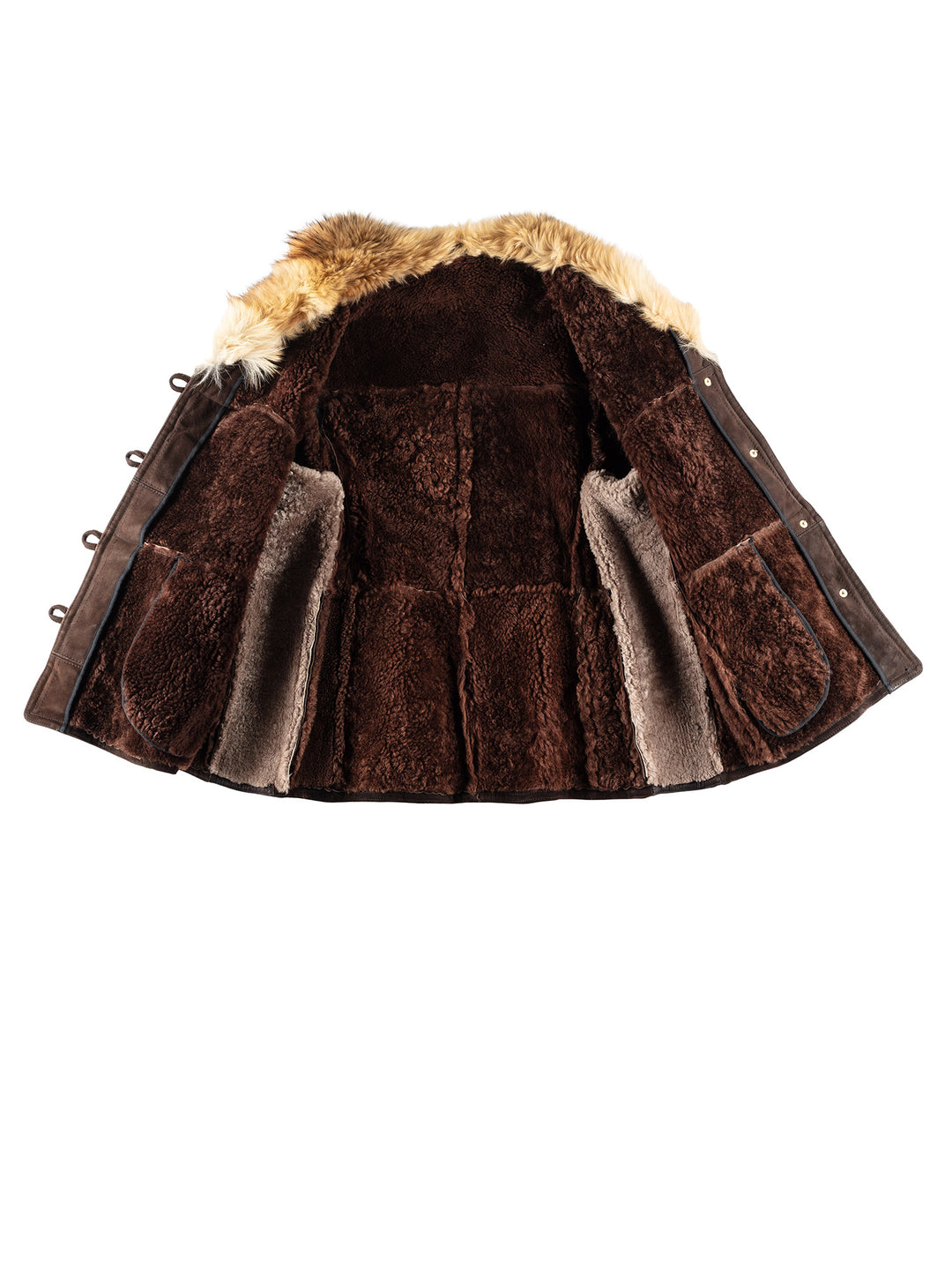 Vintage 80's Women Sheepskin Coat in BrownMN253