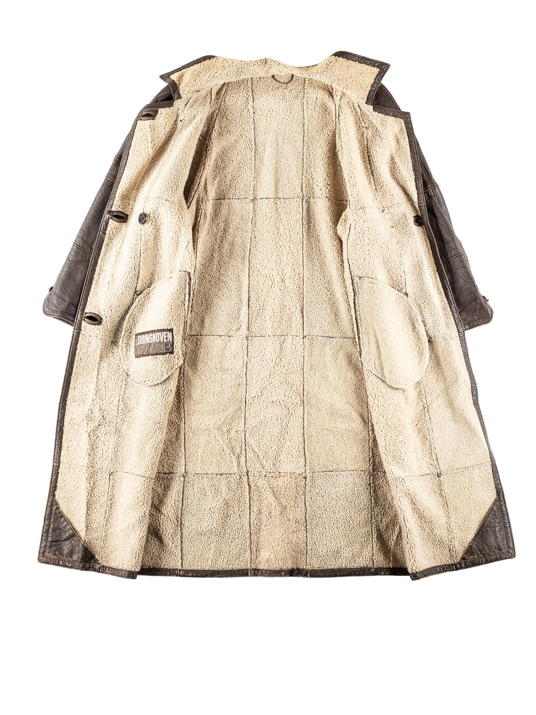 Vintage 80's Women Sheepskin Coat in BrownMN332