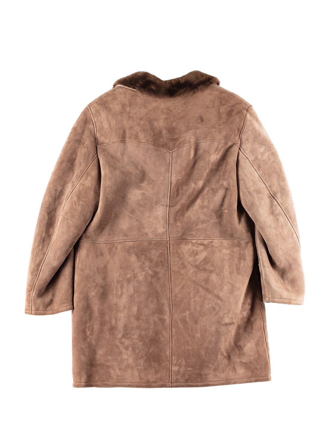 Vintage 70's Men Sheepskin Coat in Brown