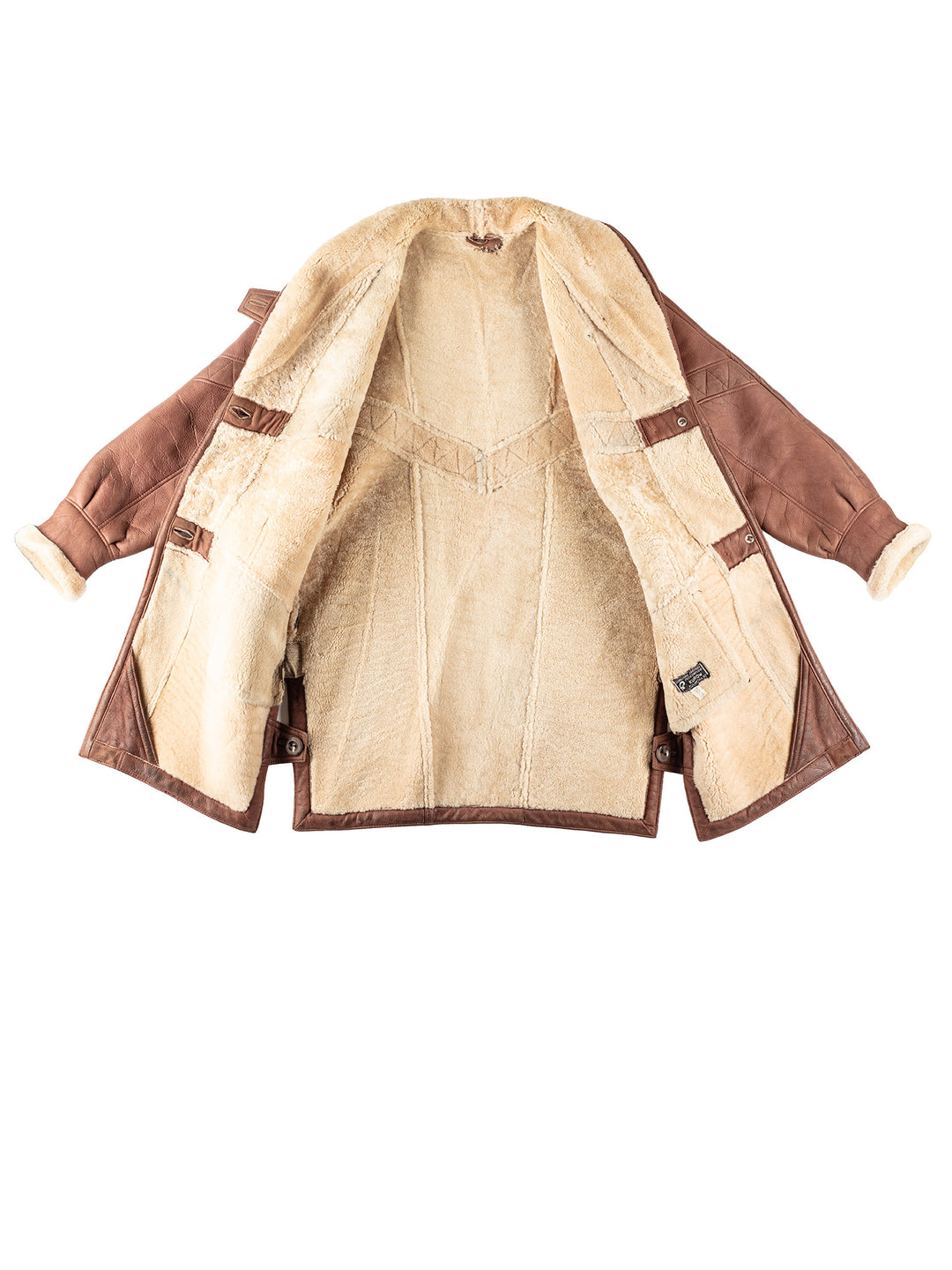Vintage 80's Women Sheepskin Coat in BrownMN190