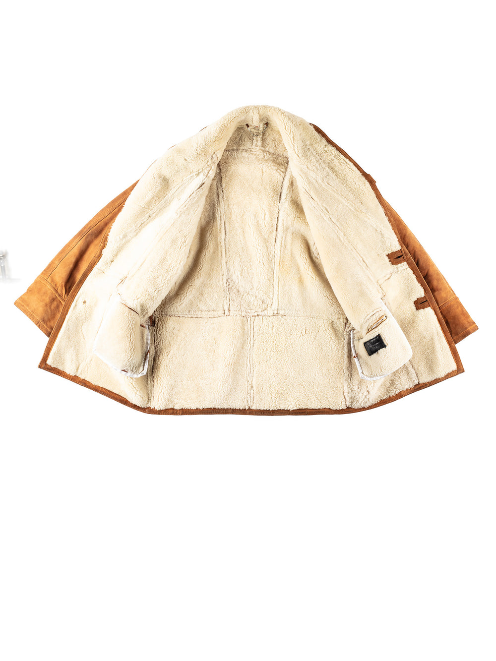 Vintage 80's Men Sheepskin Coat in BrownVN242