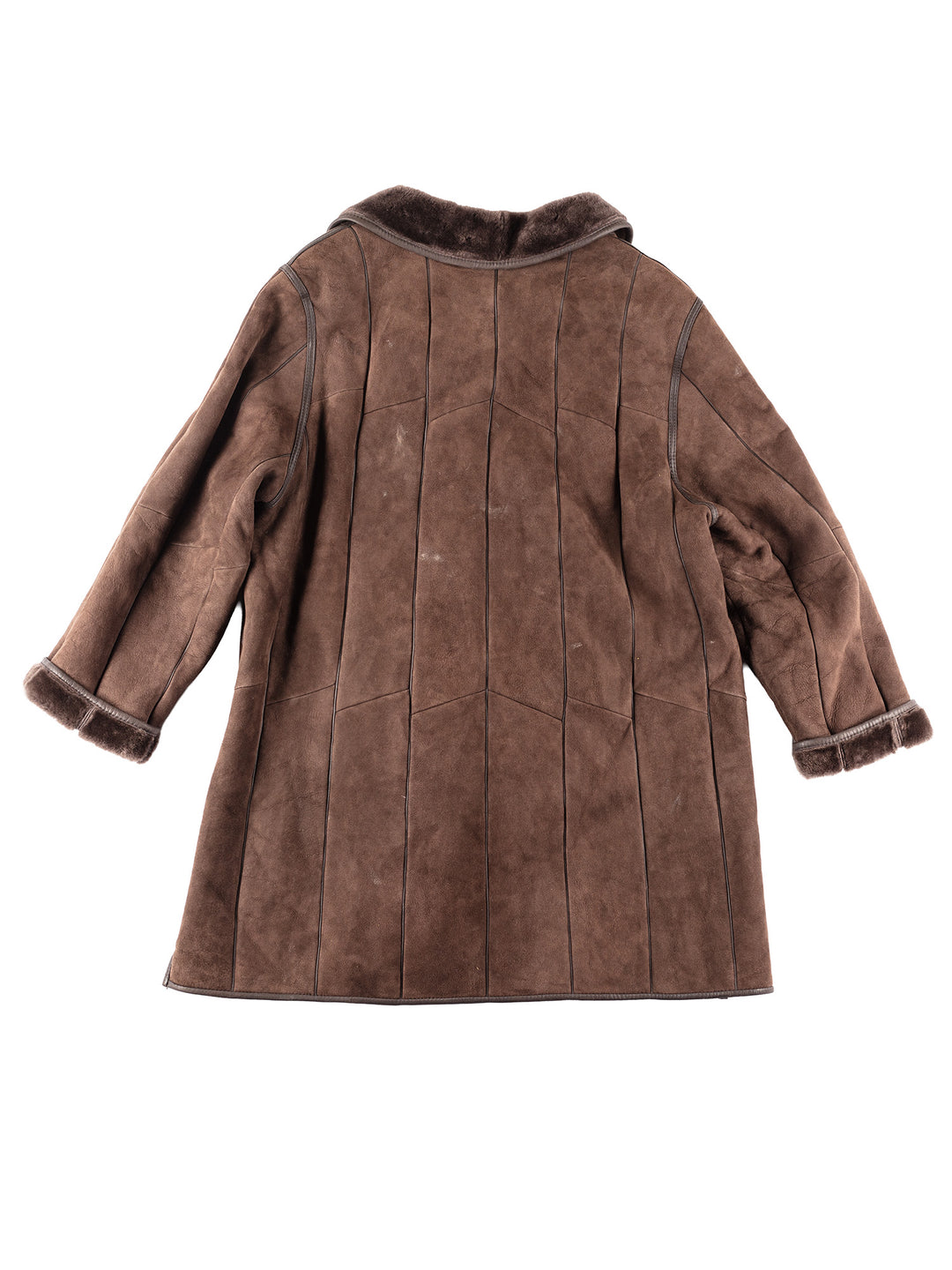 Vintage 80's Women Sheepskin Coat in Brown