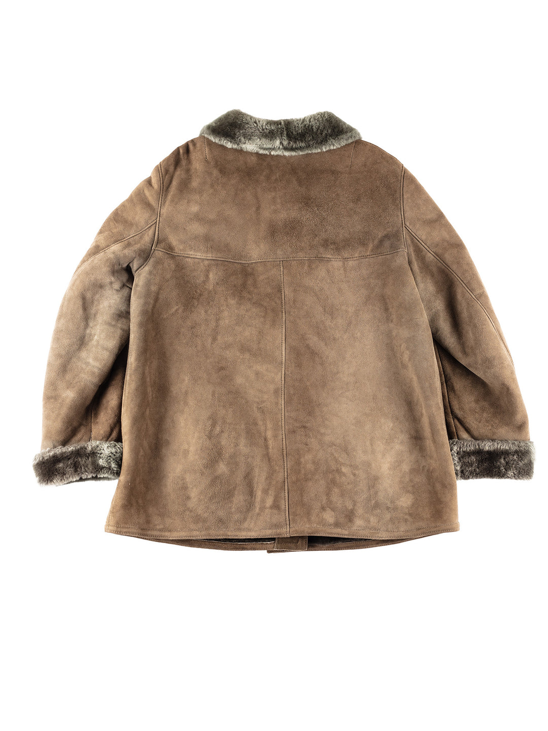 Vintage 90's Women Sheepskin Coat in Green
