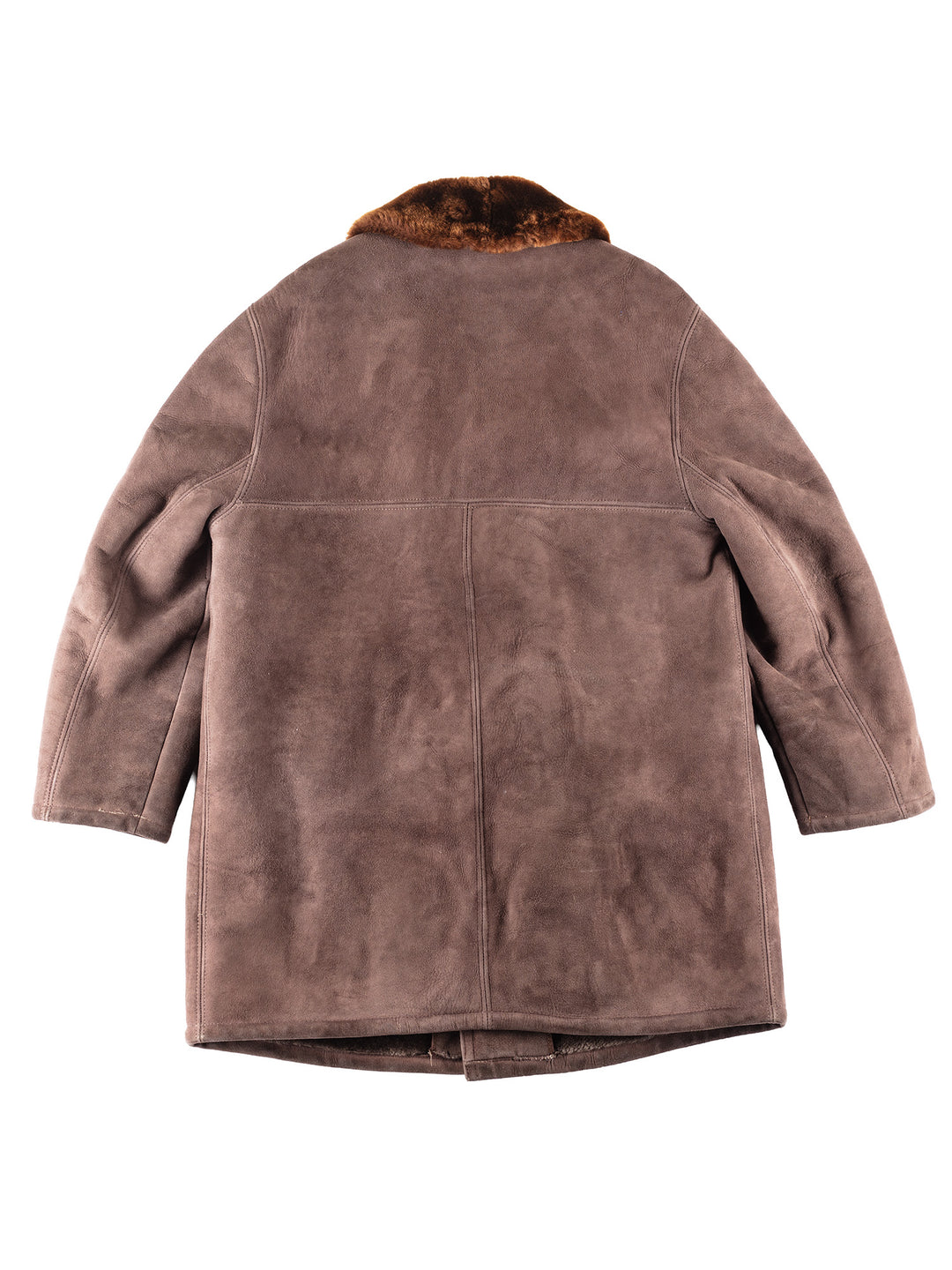 Vintage 80's Men Sheepskin Coat in Brown