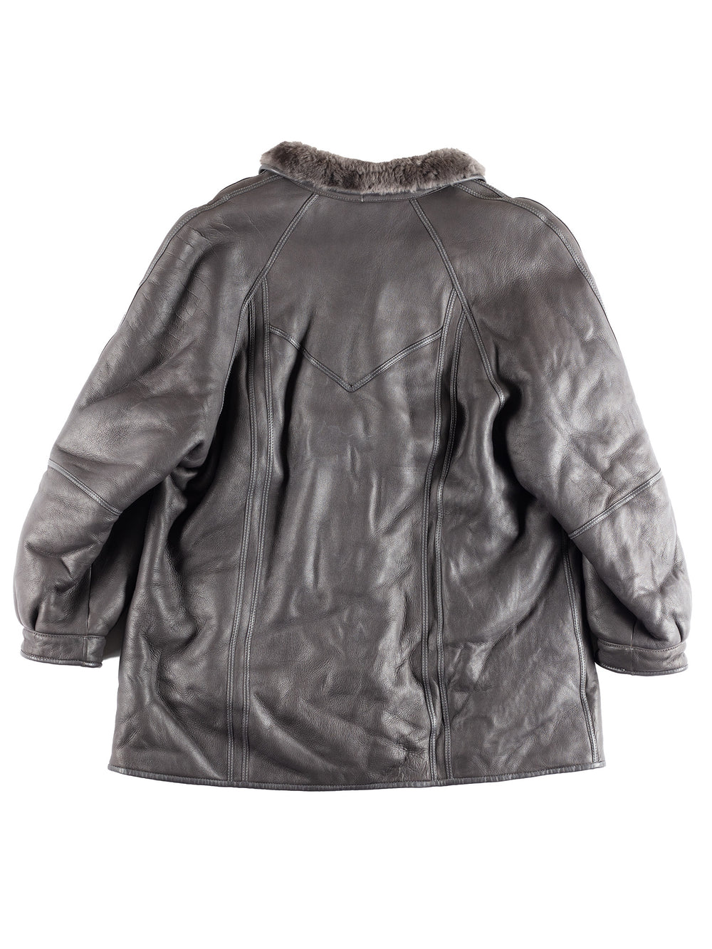 Vintage 00's Women Sheepskin Coat in Purple