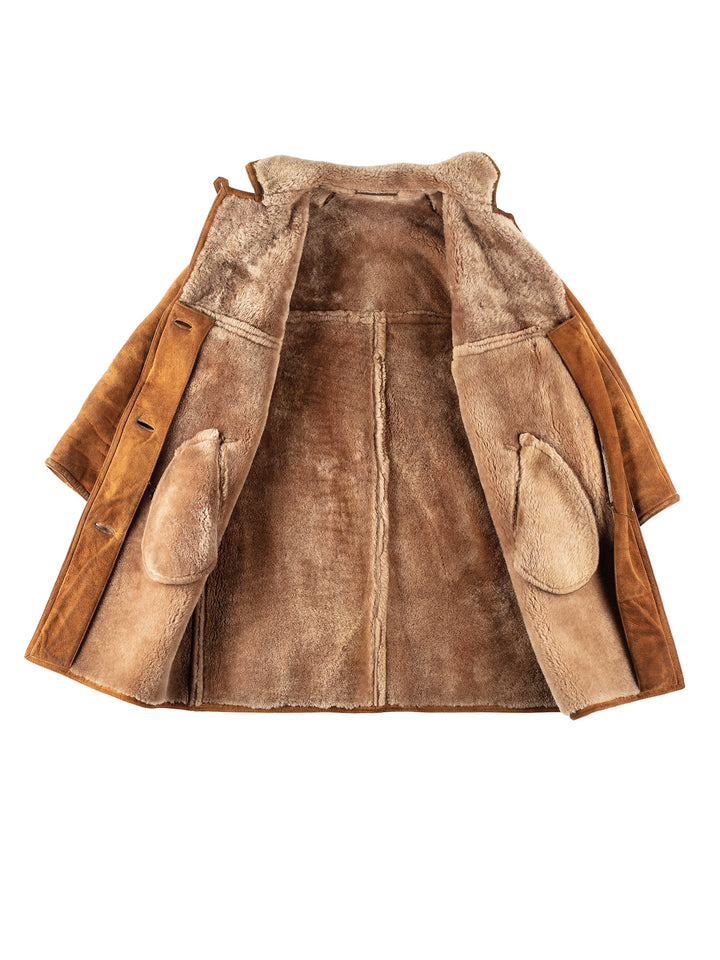 Vintage 70's Women Sheepskin Coat in BrownMN200