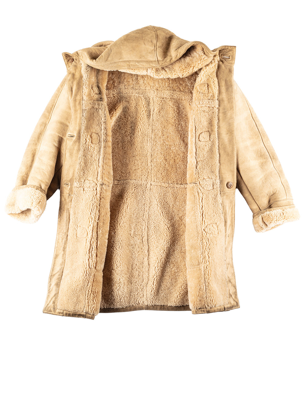 Vintage 70's Men Sheepskin Coat in BeigeVN096