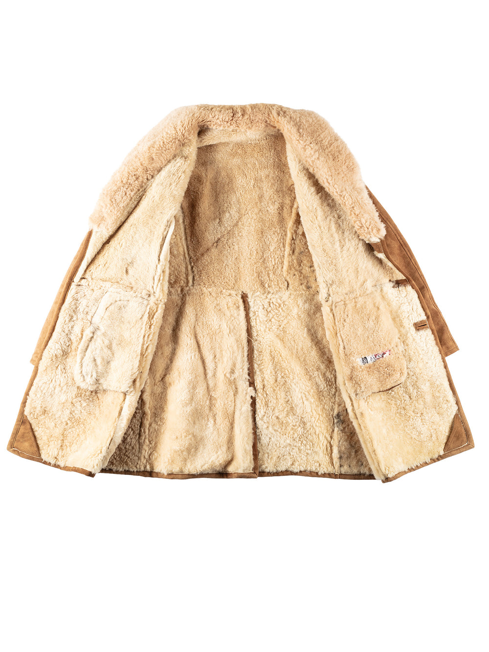 Vintage 80's Men Sheepskin Coat in BrownVN148