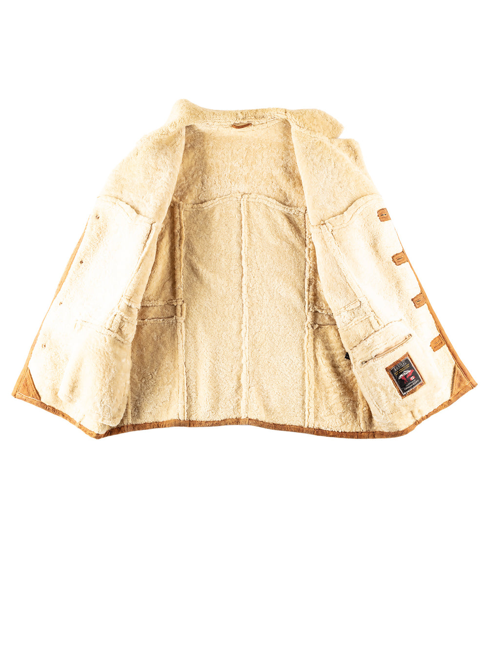 Vintage 80's Men Sheepskin Coat in BrownVN252