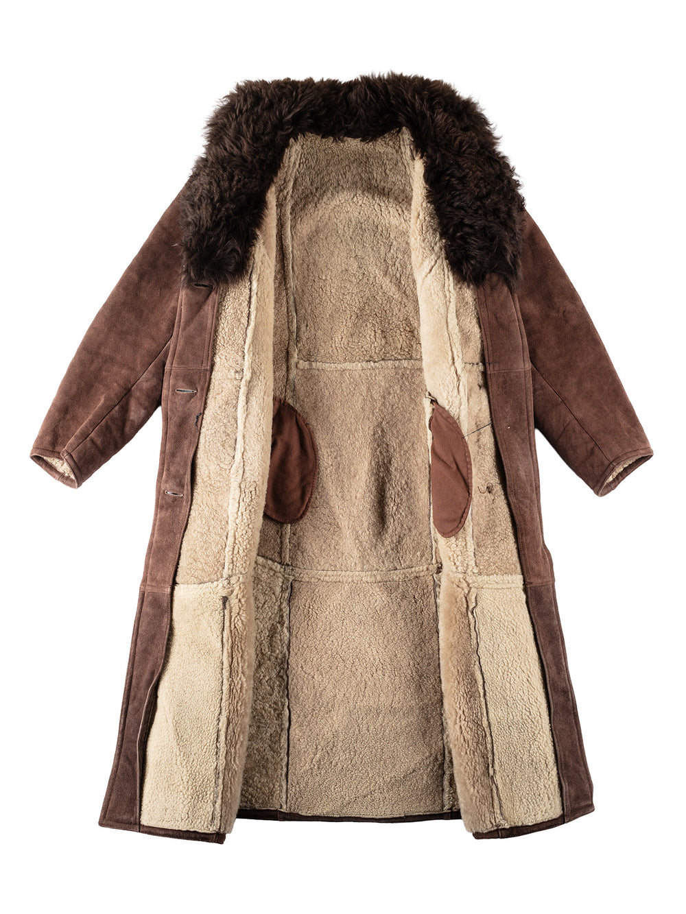 Vintage 80's Women Sheepskin Coat in BrownMN162