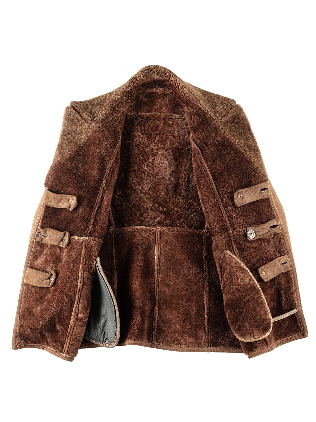 Vintage 70's Men Sheepskin Coat in BrownVN109