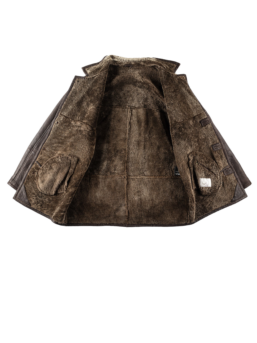 Vintage 80's Men Sheepskin Coat in BrownVN181