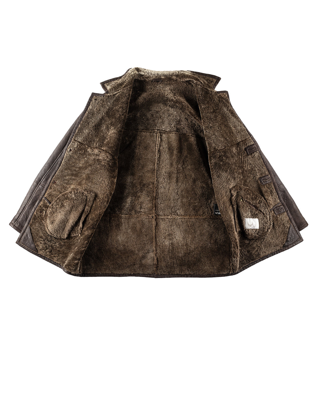 Vintage 80's Men Sheepskin Coat in BrownVN181
