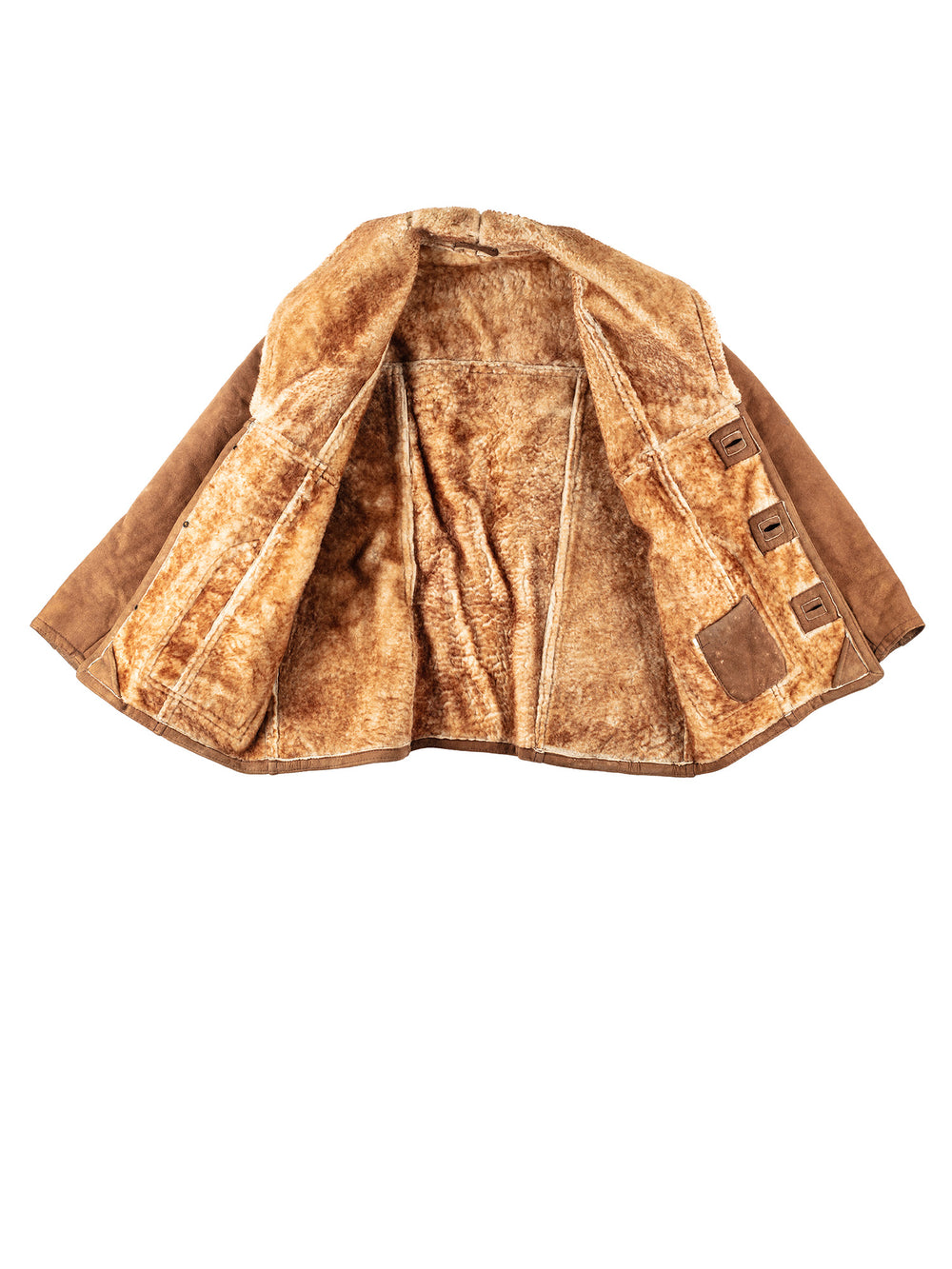 Vintage 80's Men Sheepskin Coat in BrownVN216