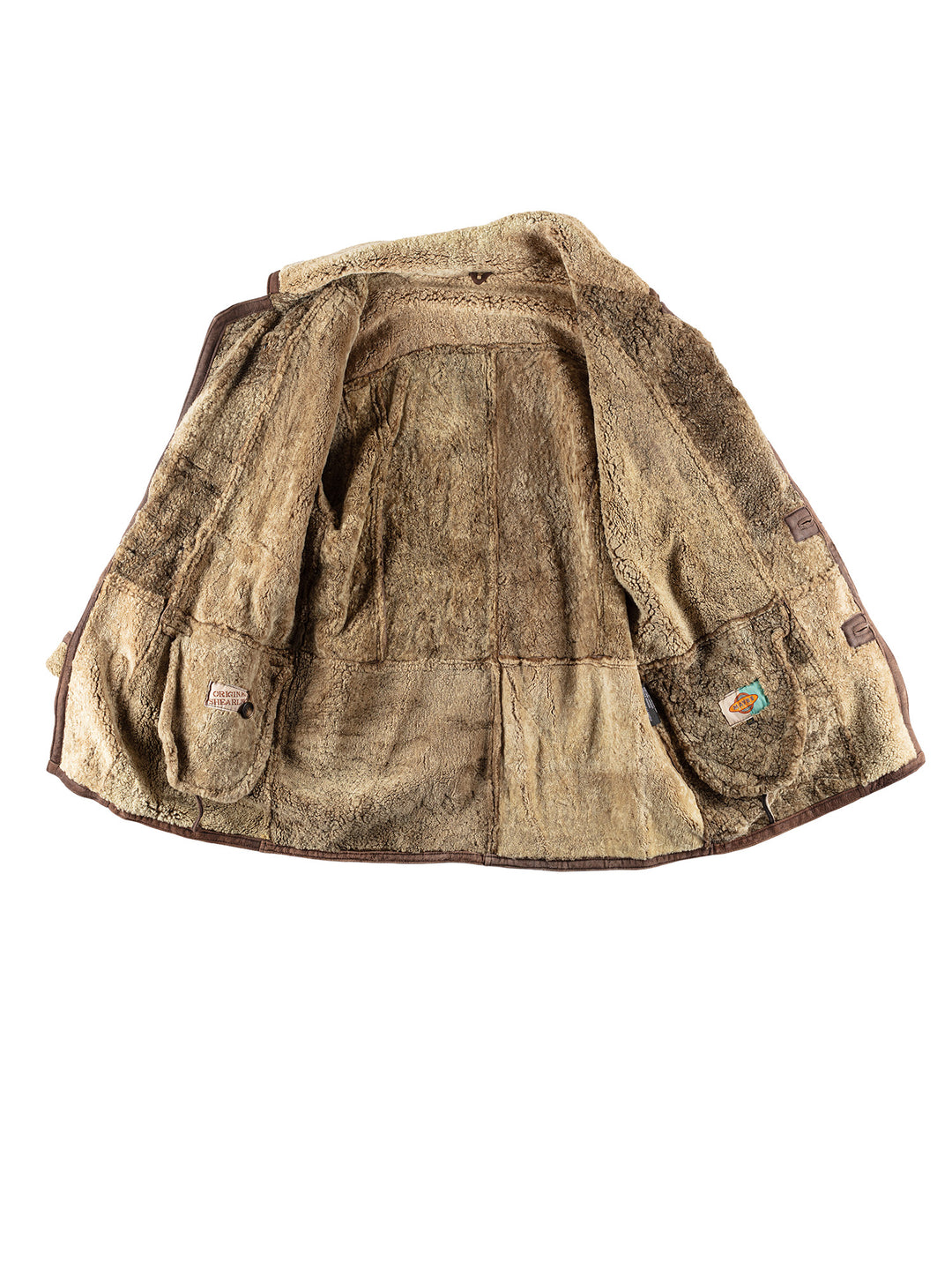 Vintage 80's Men Sheepskin Coat in BrownVN504