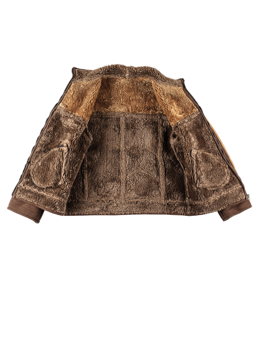 Vintage 00's Men Faux Sheepskin Jacket in BrownVN204