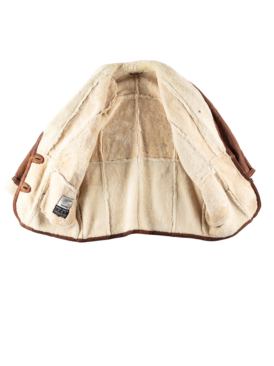 Vintage 80's Men Sheepskin Coat in BrownVN192
