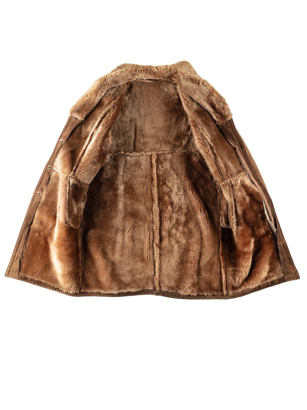Vintage 80's Women Sheepskin Coat in BrownMN360