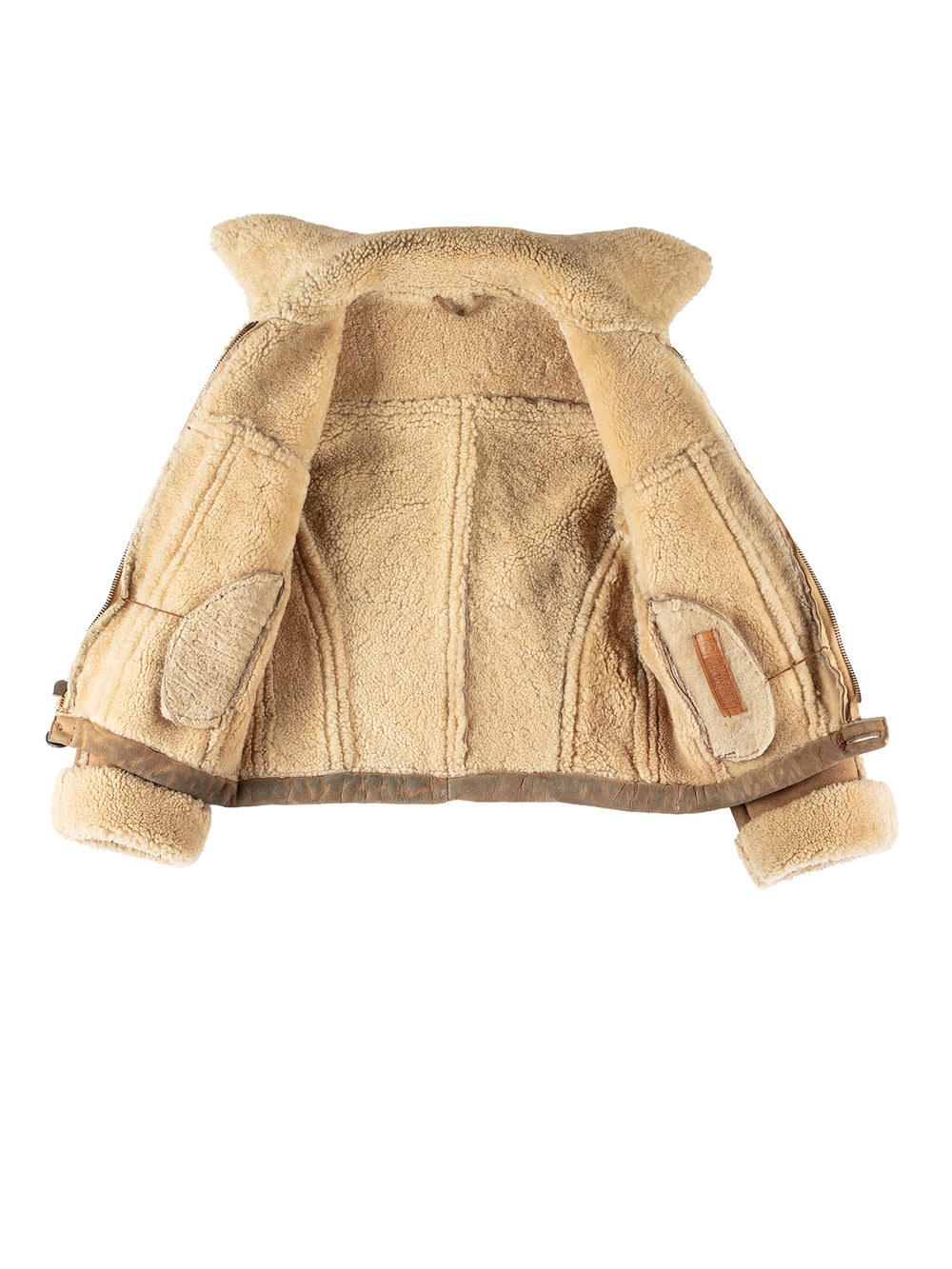 Vintage 70's Women Sheepskin Jacket in BeigeMN230