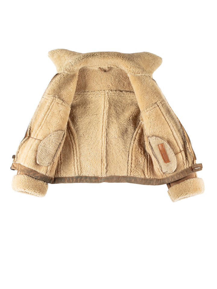 Vintage 70's Women Sheepskin Jacket in BeigeMN230