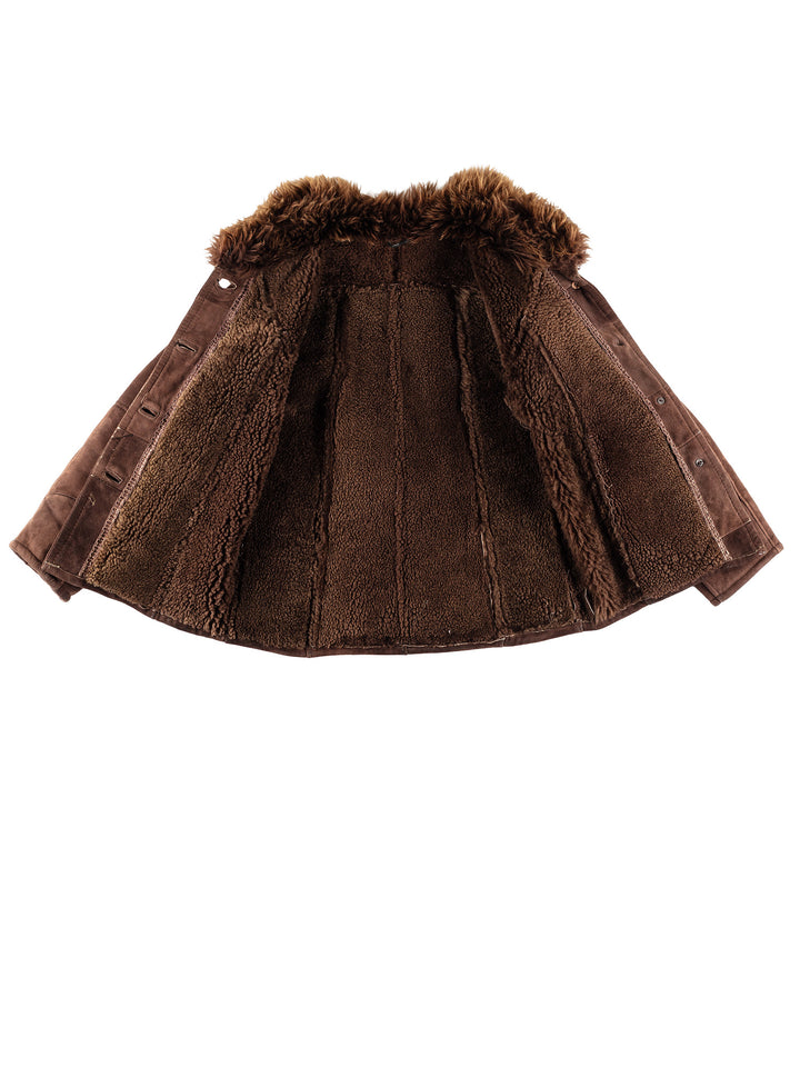 Vintage 70's Women Sheepskin Coat in BrownMN390