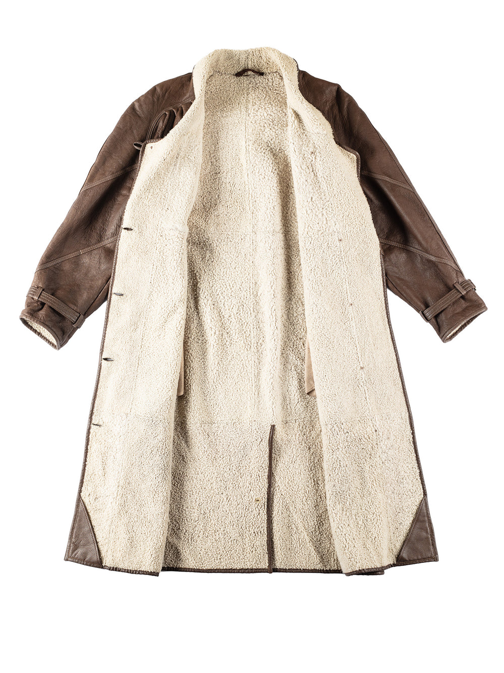 Vintage 80's Women Sheepskin Coat in BrownMN160