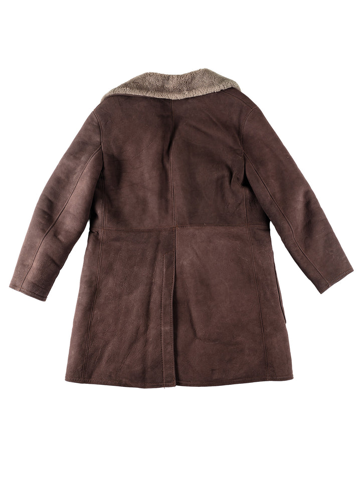 Vintage 70's Men Sheepskin Coat in BrownVN117