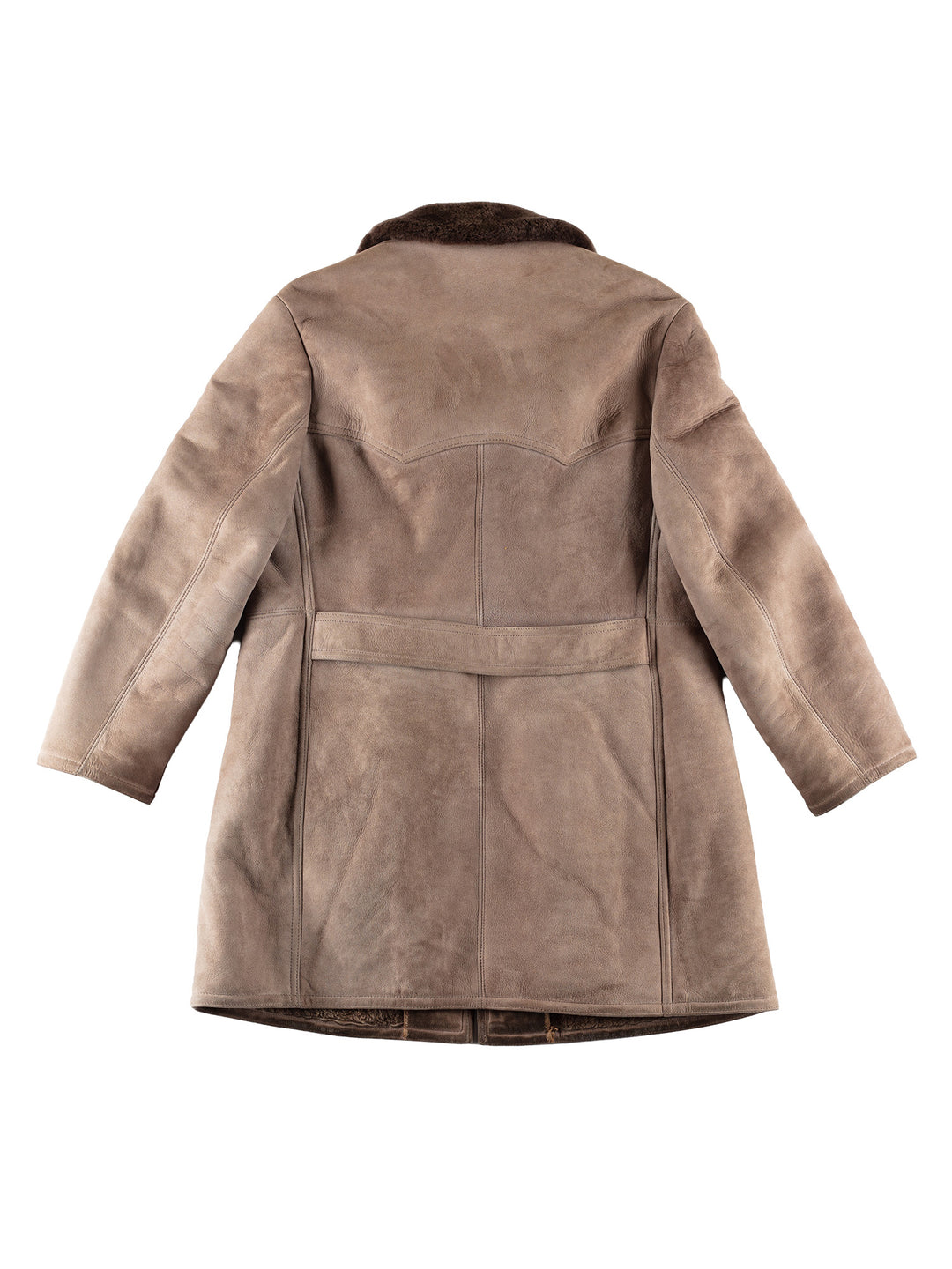 Vintage 80's Men Sheepskin Coat in GrayVN491