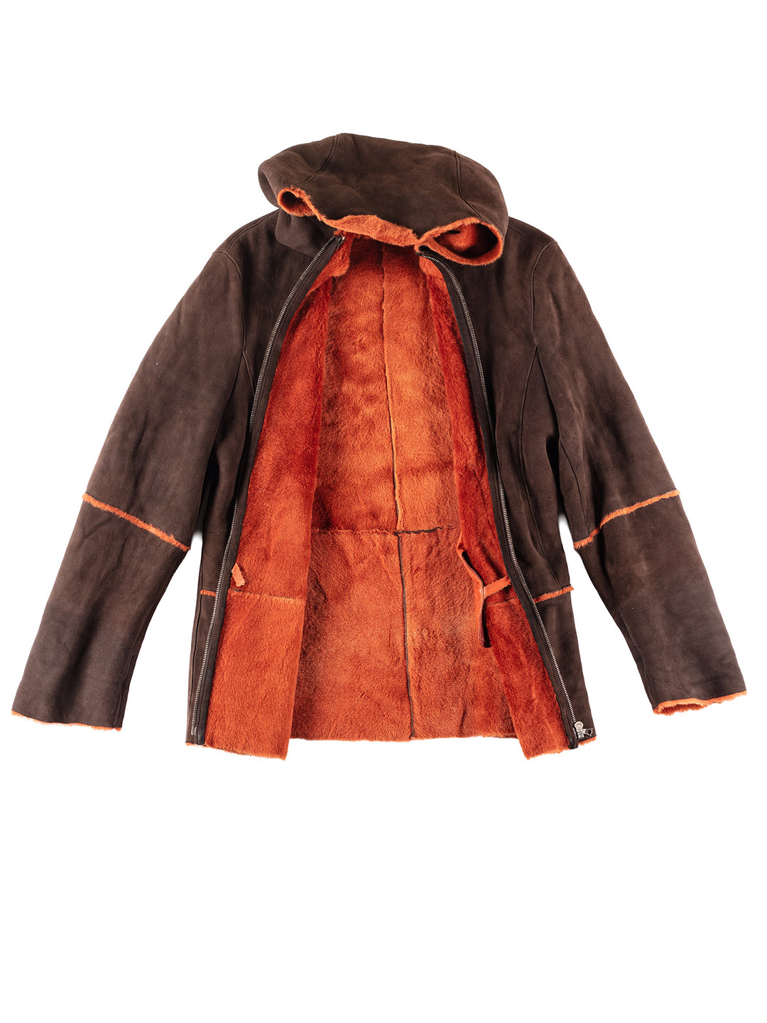 Vintage 00's Women Sheepskin Coat in Brown