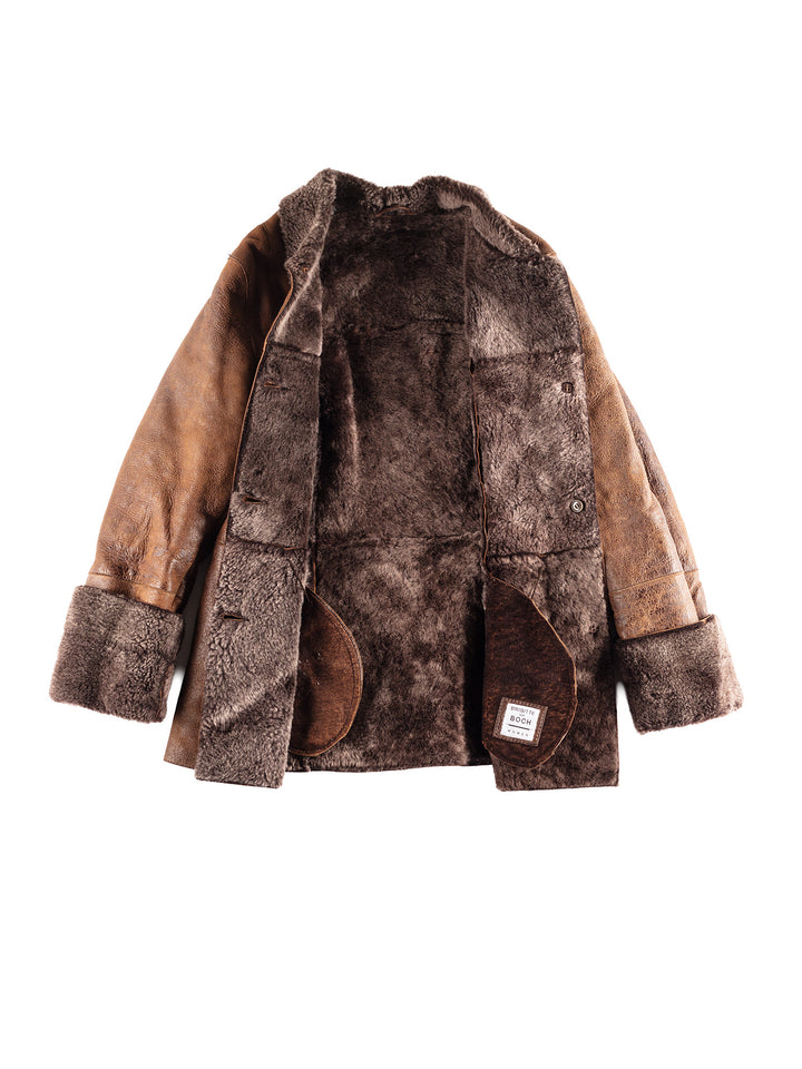 Vintage 00's Women Sheepskin Jacket in Brown