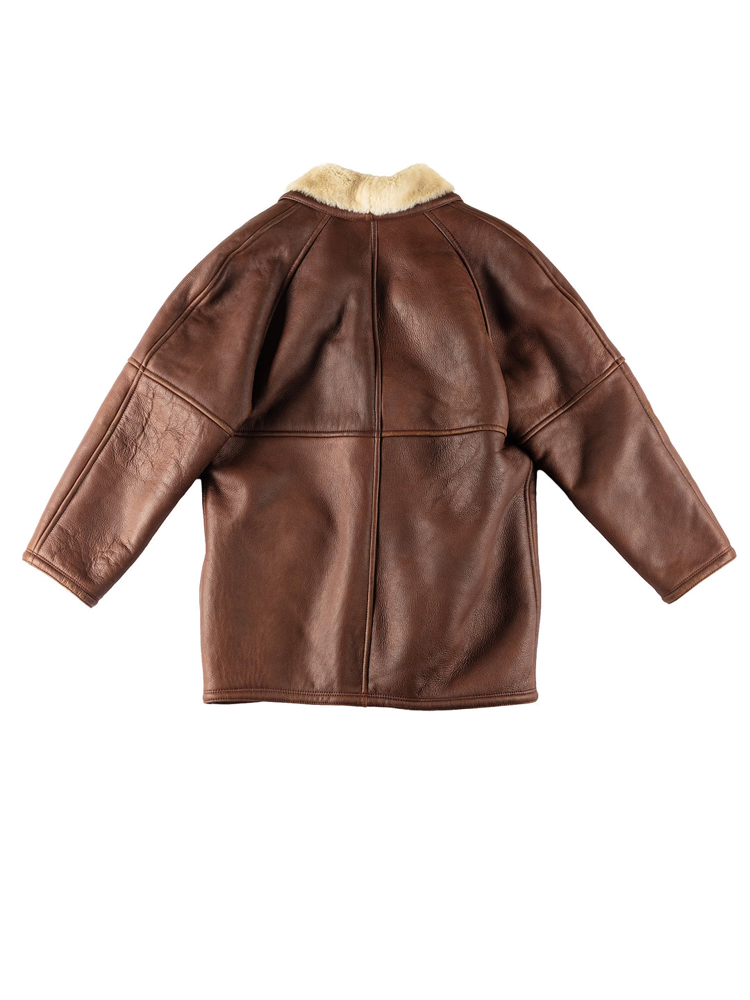 Vintage 80's Men Sheepskin Coat in BrownVN401