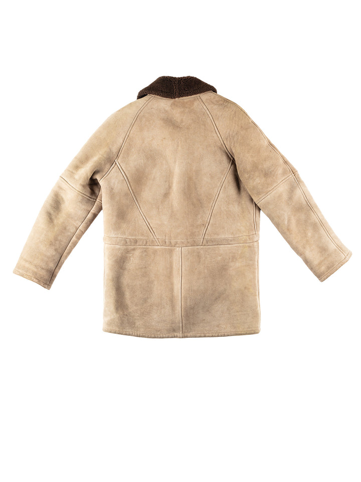 Vintage 80's Men Sheepskin Coat in BeigeVN225